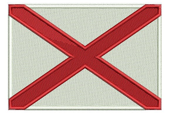 Alabama State Flag Embroidery Design