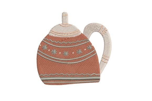 Boho Christmas Teapot Embroidery Design