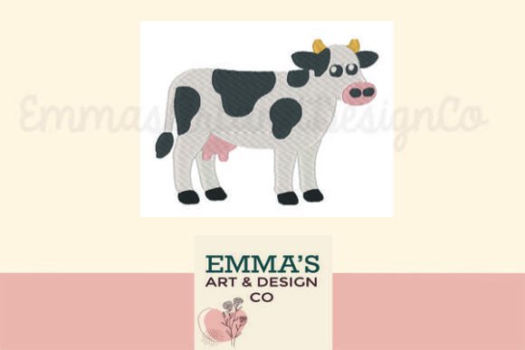 Cow Embroidery Design