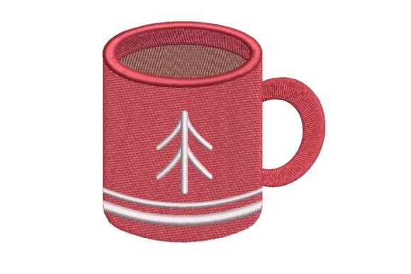 Cup of Cheer Christmas Mug Embroidery Design
