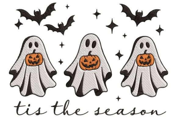 Cute Ghosts Embroidery