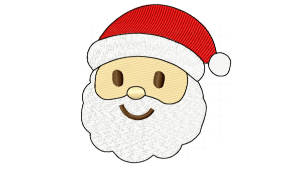 Cute Santa Claus Face Embroidery Design