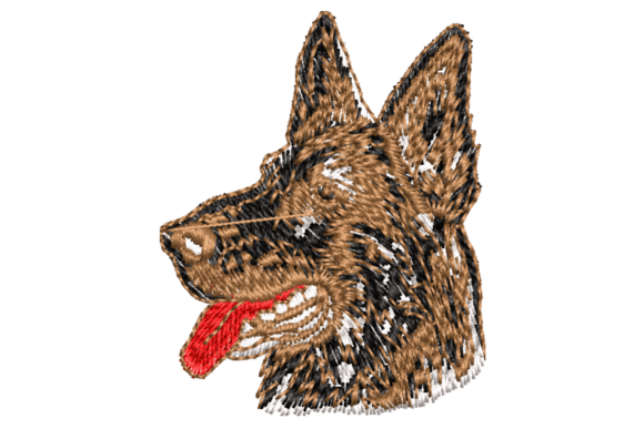 Dog Face Embroidery Design