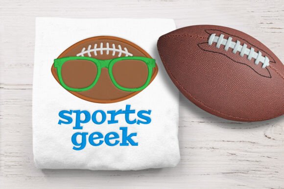 Football Geek Applique Embroidery