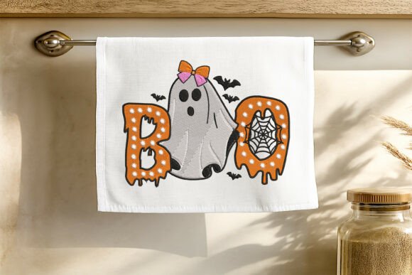 Halloween BOO Embroidery Design