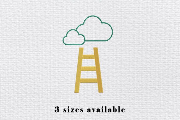 Ladder to Clouds Embroidery Design