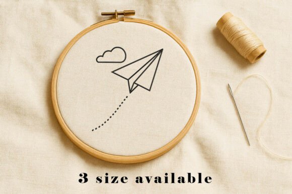 Paper Plane Embroidery Design File