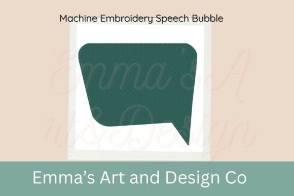 Speech Bubble Machine Embroidery Design